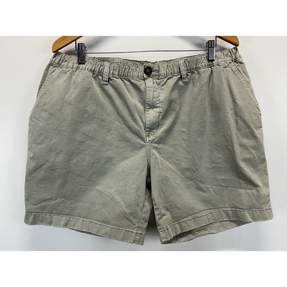 Chubbies Chino Shorts Sz XXL Men's 7" Inseam Elastic Waist Green Regular Fit